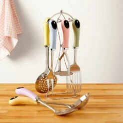 7-Pc. Pastel Kitchen Utensil Set