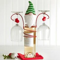 Holiday Wine Bottle & Glass Holders