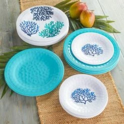 Coastal Melamine Dinnerware Sets