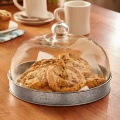 Glass Domed Serving Plates