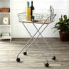 Rolling Metal Basket Cart