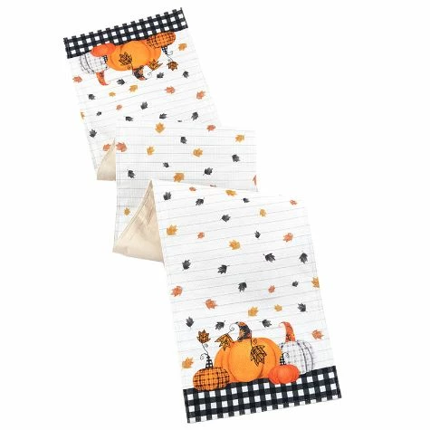Plaid Pumpkin Table Runner Or Placemats - Image 4