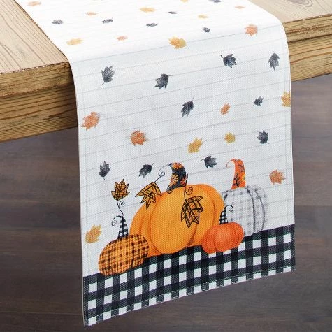 Plaid Pumpkin Table Runner Or Placemats - Image 5