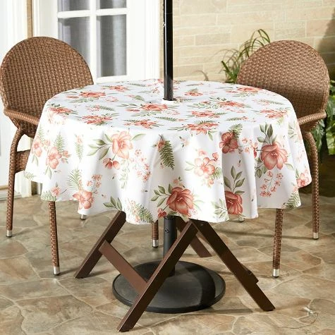Zippered Outdoor Umbrella Hole Tablecloths - Image 6