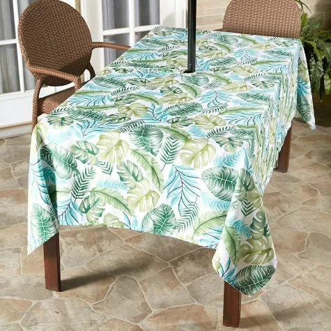 Zippered Outdoor Umbrella Hole Tablecloths - Image 7