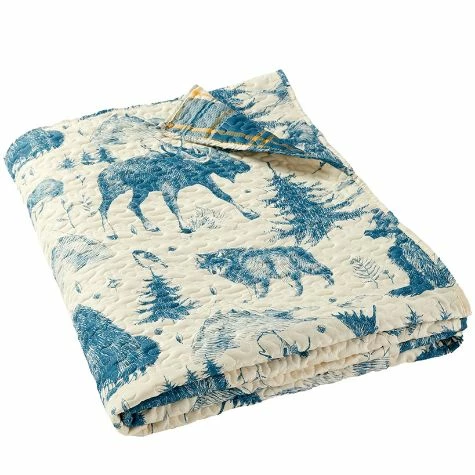 Lodge Toile Quilted Bedding Ensemble - Image 6