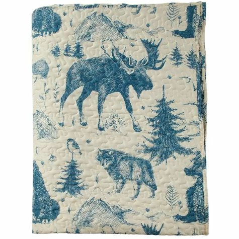 Lodge Toile Quilted Bedding Ensemble - Image 7