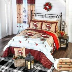 Plaid Snowman Bedroom Ensemble