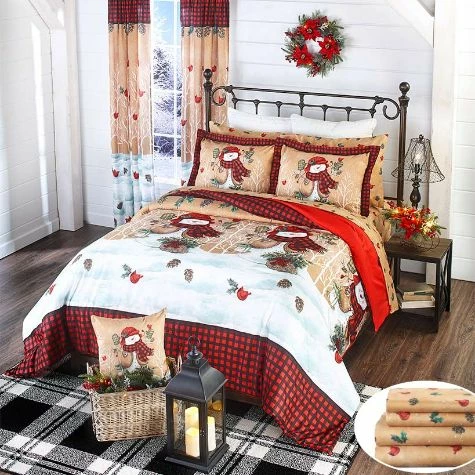 Plaid Snowman Bedroom Ensemble