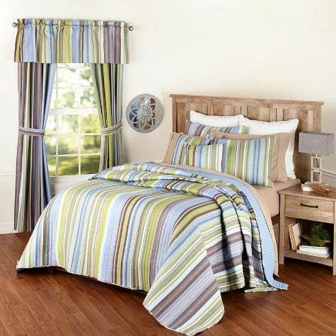 Aidan Stripe Window Curtain Or Accent Pillows - Image 2