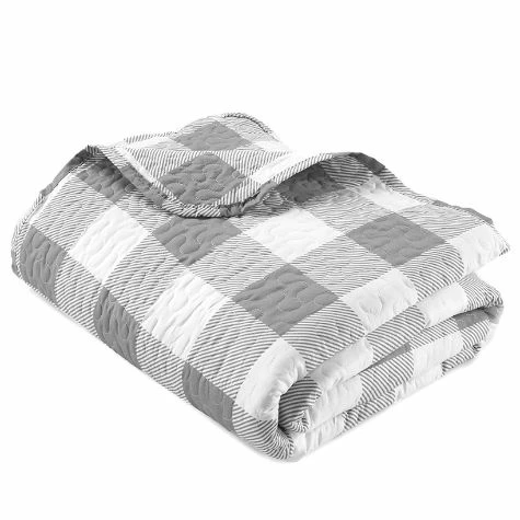 Buffalo Check Quilted Bedspreads Or Shams - Image 3