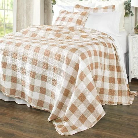 Buffalo Check Quilted Bedspreads Or Shams - Image 4