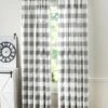 Farmhouse Check Window Panel Or Valance