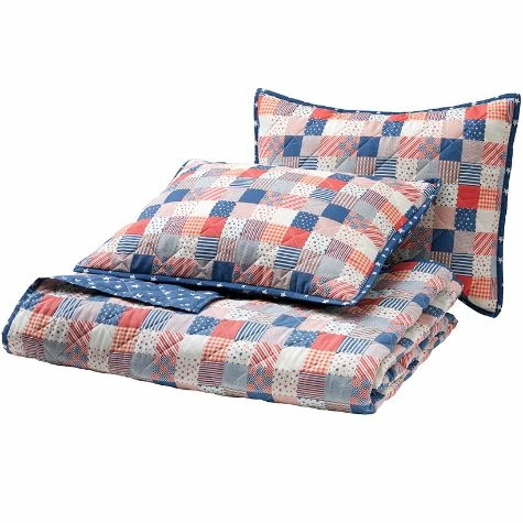 Patriotic Check Quilt Ensemble - Image 2