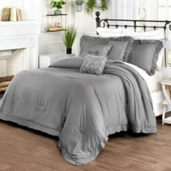 Davina Enzyme Wash Ruffled Comforter Sets