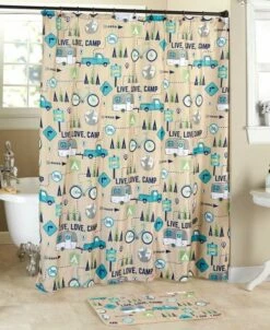 Live Love Camp Shower Curtain Or Rug