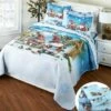 Petunia And Gnorme Winter Fun Quilted Bedroom Ensemble
