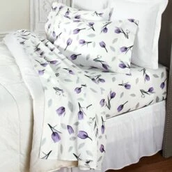Purple Tulip Printed Sheet Set