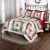 Oversized Floral Patch Quilt Set