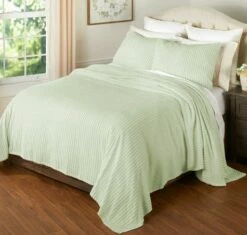 Striped Chenille Bedspread Or Sham