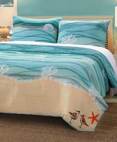 Maui Embroidered Accent Quilt Or Sham