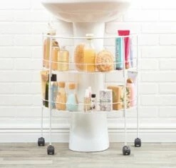 Pedestal Under-the-Sink Rolling Storage