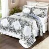 Floral Wedding Ring Quilt Set