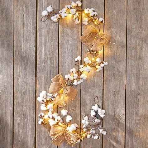 Country Cotton Boll Decor - Image 8