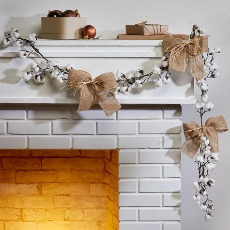 Country Cotton Boll Decor - Image 9