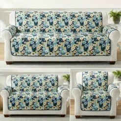 Blue & Yellow Floral Furniture Covers