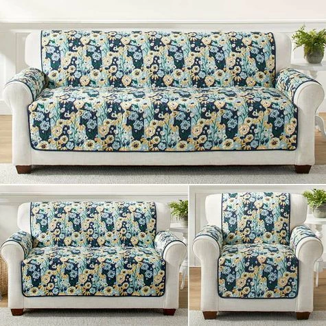 Blue & Yellow Floral Furniture Covers