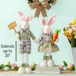 Plush Easter Rabbits With Extendable Legs