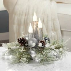 White LED Candle Centerpiece