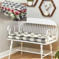 Buffalo Check Bench Cushions