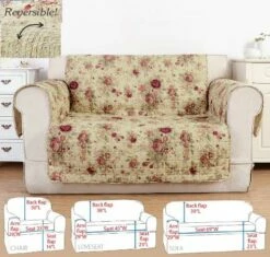 Antique Rose Reversible Furniture Protector