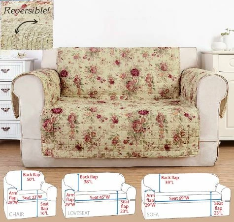 Antique Rose Reversible Furniture Protector