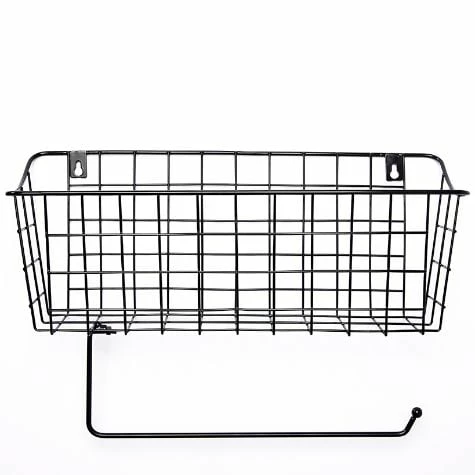 Wall Wire Basket With Paper Towel Holder - Image 3