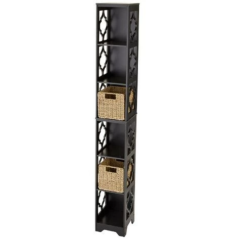 Slim Decorative Shelving Unit Or Set Of 2 Baskets - Image 3