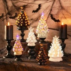 2022 Retro Lighted Halloween Trees