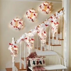 Lighted Snowy Cardinal Holiday Decor