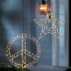 Lighted Hanging Star Or Peace Sign