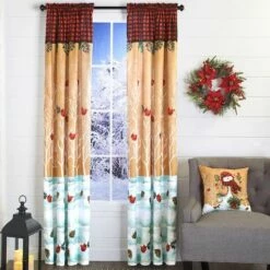 Plaid Snowman Window Panels Or Accent Pillow