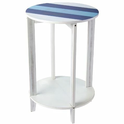 End Table With Nautical Stripes - Image 2