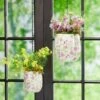 Set Of 2 Ceramic Hanging Planters