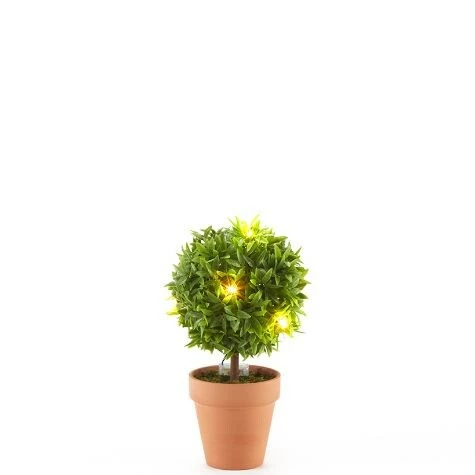 Lighted Faux Boxwood Topiaries Or Wreath - Image 3