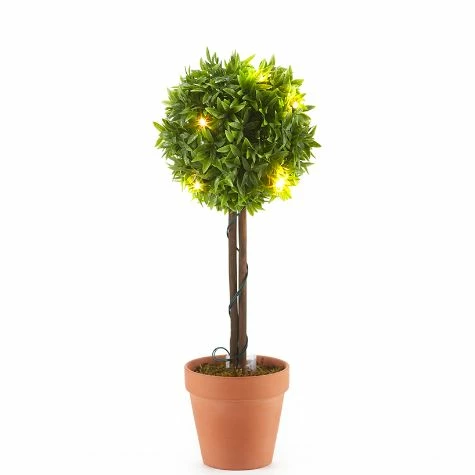 Lighted Faux Boxwood Topiaries Or Wreath - Image 5