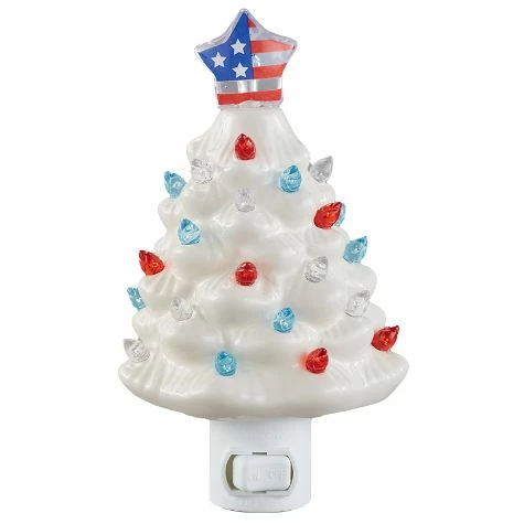 Lighted Patriotic Retro Trees - Image 3