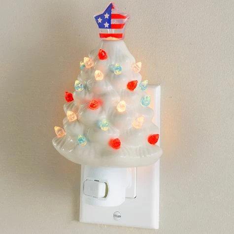 Lighted Patriotic Retro Trees - Image 4