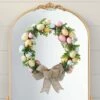 16" Egg Wreath With Burlap Bow