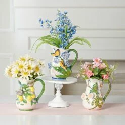 Iridescent Glazed Pitcher Vases